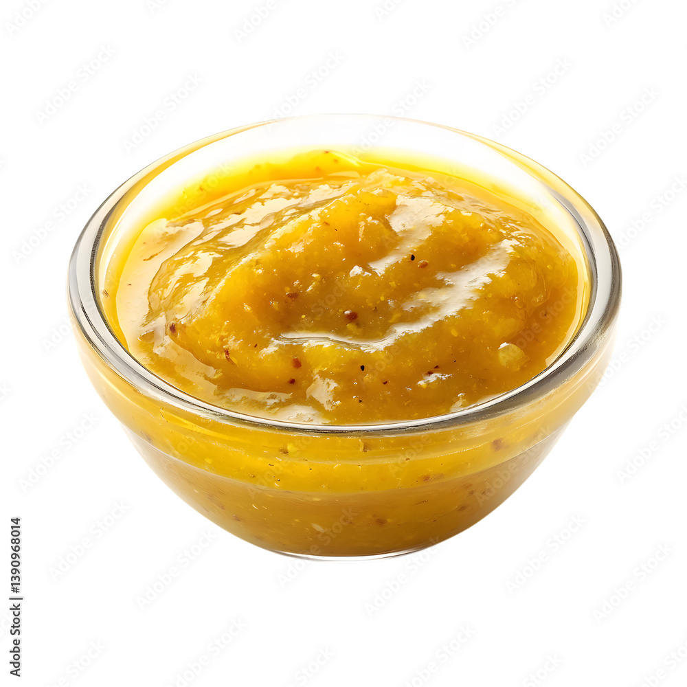 Peruvian Aji Amarillo Chutney Isolated on Transparent Background Peruvian Aji Amarillo Chutney Isolated on Transparent Background