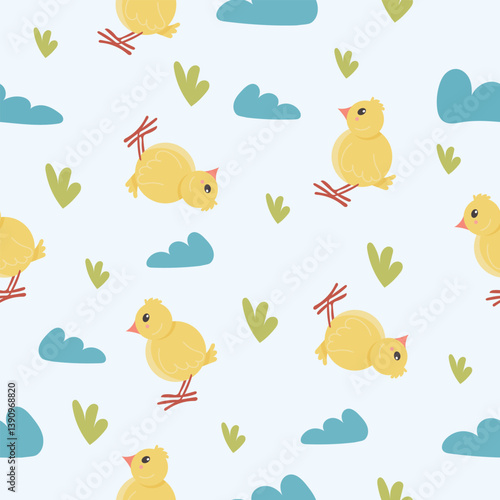 Spring easter character pattern, easter animals character pattern, Easter