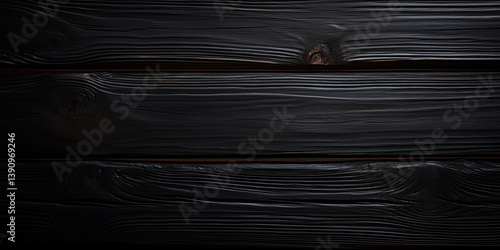 Obraz na płótnie A close-up of dark, stained wooden planks showing the wood grain and texture. w salonie