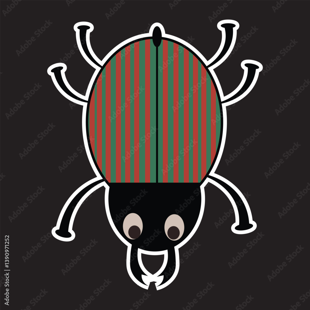 Obraz premium Eps 10, vector illustration about Anime monsters with insect characters ready to print for stickers