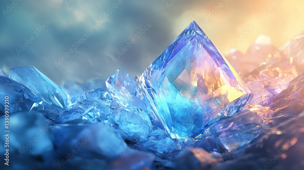 Obraz premium Frozen Crystal Peaks Sunrise