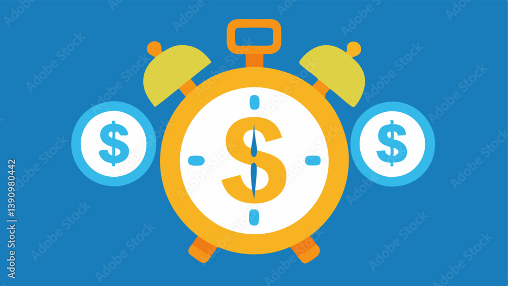 Alarm Clock with Dollar Signs An alarm clock featuring large dollar signs instead of numbers indicating the urgency of saving money for emergencies. Alarm Clock with Dollar Signs An alarm clock featuring large dollar signs instead of numbers indicating the urgency of saving money for emergencies.