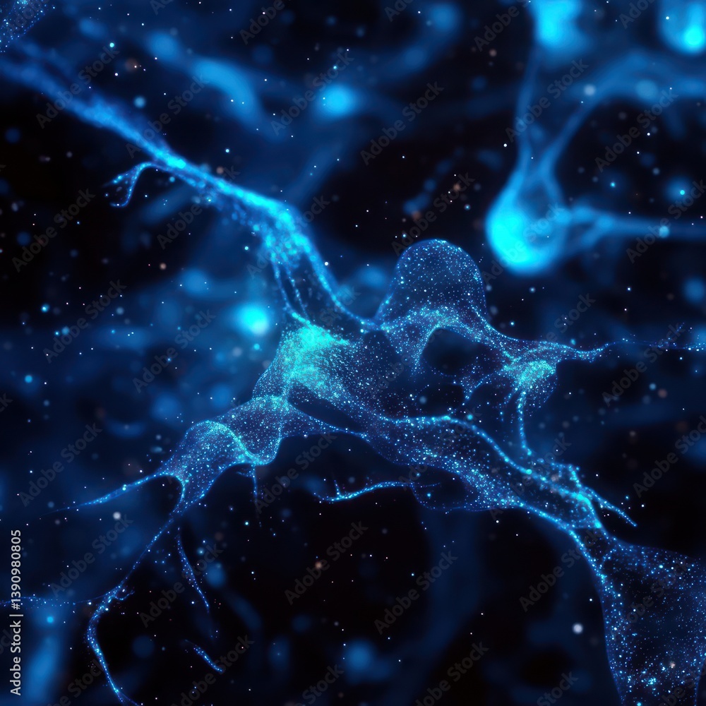 Abstract network of glowing particles Abstract network of glowing particles
