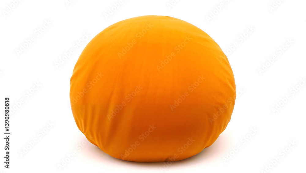 Oval-shaped orange cushion with smooth texture, ideal for home decor and cozy interior setups. Generative AI Oval-shaped orange cushion with smooth texture, ideal for home decor and cozy interior setups. Generative AI