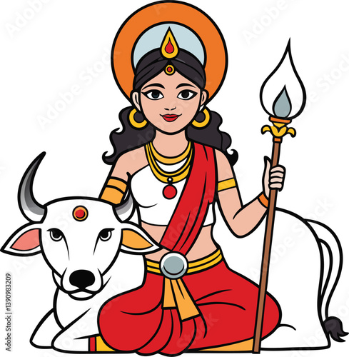 Durga Ma Vector illustration. Durga puja special Vector Design