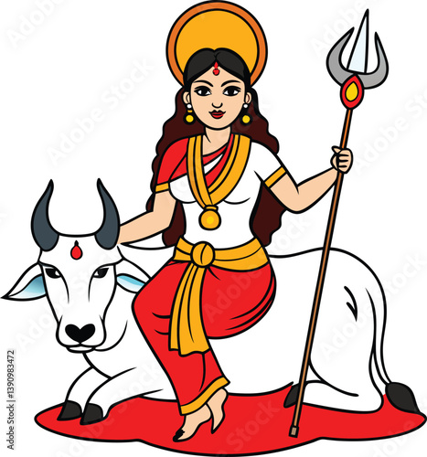 Durga Ma Vector illustration. Durga puja special Vector Design