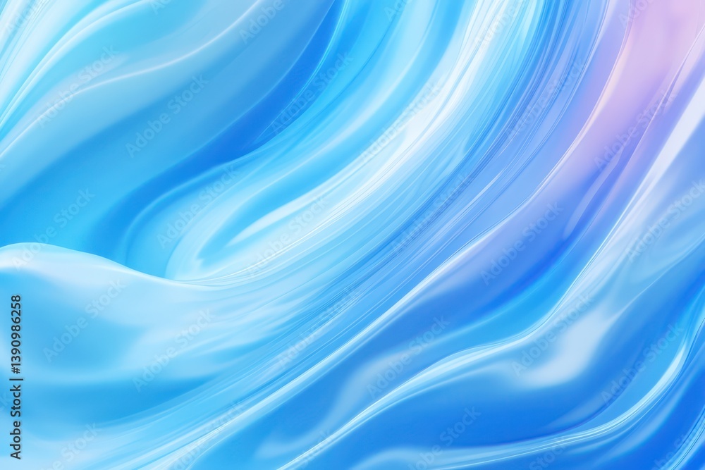 Fototapeta premium Abstract flowing liquid pastel blue and light purple