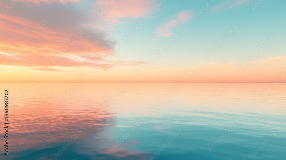 Fototapeta premium Serene Sunset Reflection on Water