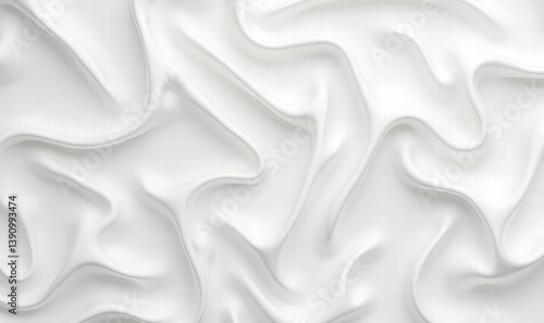 Elegant white fabric texture with soft waves, perfect for fashion, design, or interior decoration projects.