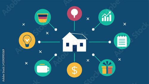 each piece labeled as a different sector within the market symbolizing the idea of completeness through index funds.