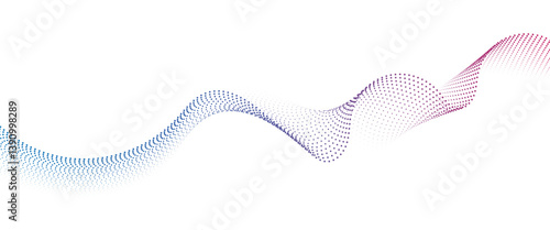 Obraz na płótnie Flowing Dot Wave halftone gradient pattern on transparent background
w salonie