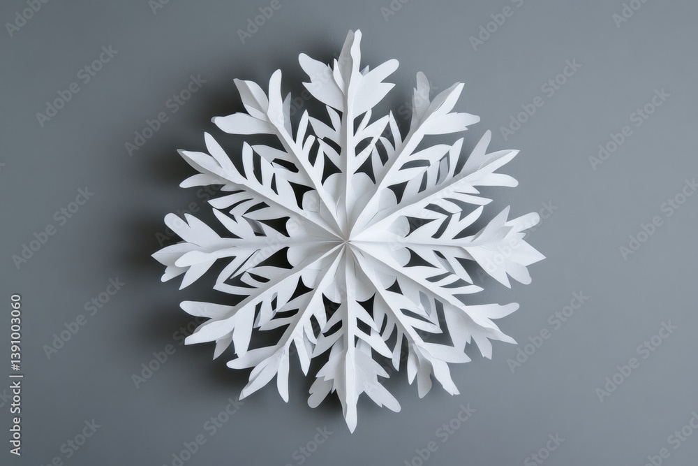 Elegant paper snowflake, intricate design