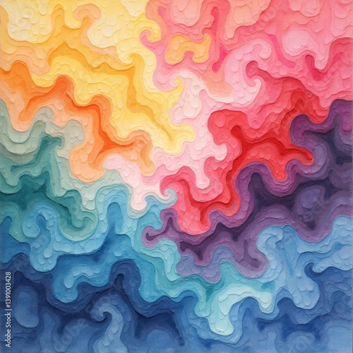 Vibrant abstract waves of color blend together, creating a dynamic visual experience perfect for backgrounds or artistic projects.