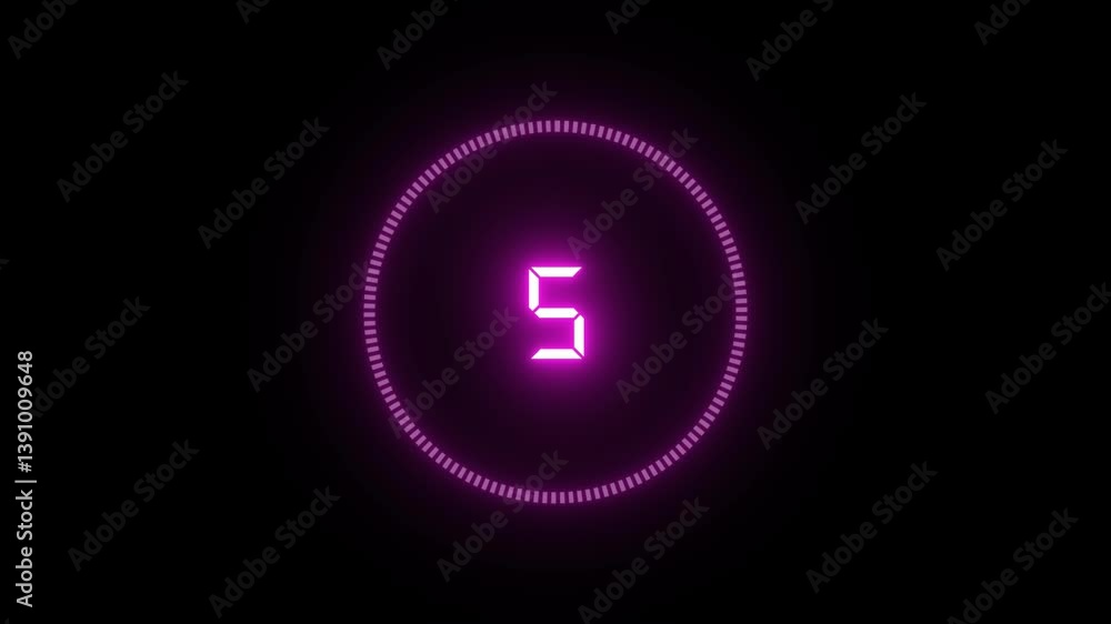 Neon Digital Countdown Timer | LED Glow Ring Display Clock Neon Digital Countdown Timer | LED Glow Ring Display Clock