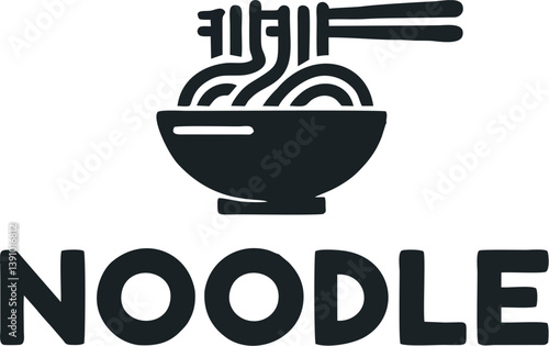 bowl of noodle vector illustration design element