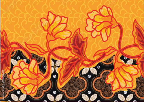 Batik Indonesian: is a technique of wax-resist dyeing applied to whole cloth, or cloth made using this technique originated from Indonesia.