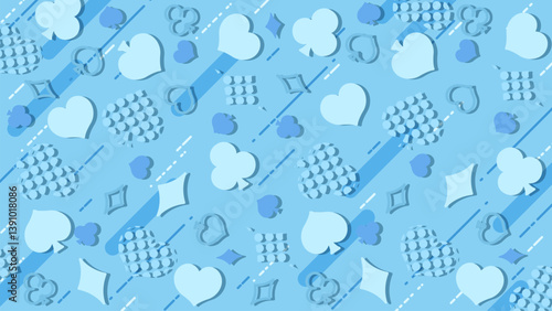 トランプのスートのランダムなパターン背景