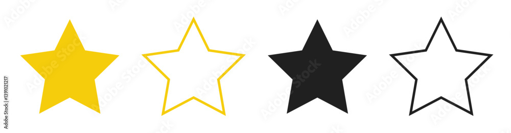 Star vector isolated icon. Stars vector icons. Stars collection. Golden Stars isolated on white background. Vector Star Star vector isolated icon. Stars vector icons. Stars collection. Golden Stars isolated on white background. Vector Star