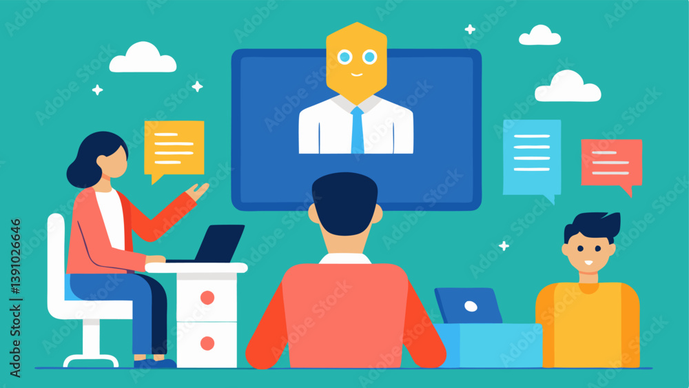 Education Technology A classroom with teachers instructing students on one side contrasted with an online learning platform where an AI tutor assists students individually Education Technology A classroom with teachers instructing students on one side contrasted with an online learning platform where an AI tutor assists students individually