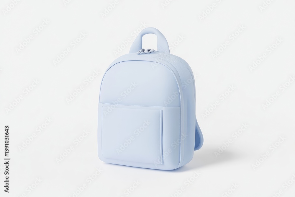 Light blue backpack, simple design Light blue backpack, simple design