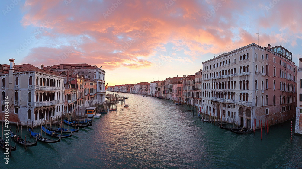 Obraz premium view of famous canal grande travel concept.ai generative