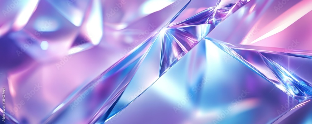 Abstract iridescent crystalline facets Abstract iridescent crystalline facets