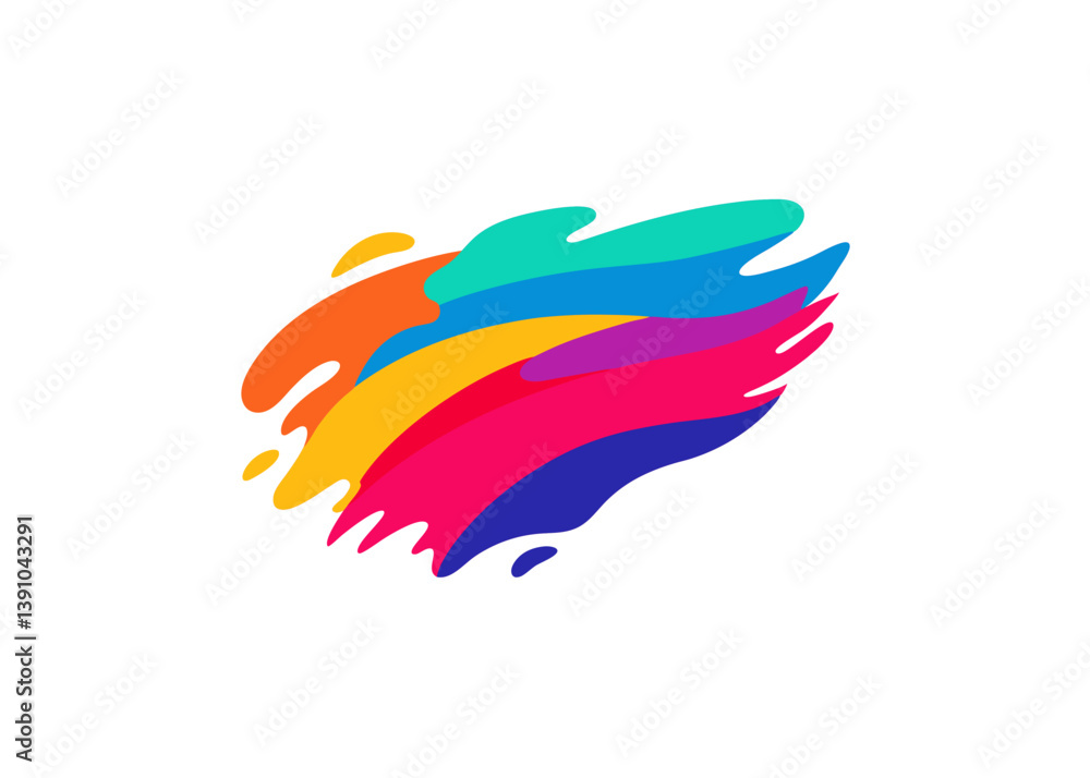 Obraz premium vibrant-abstract-paint-strokes backgrounds