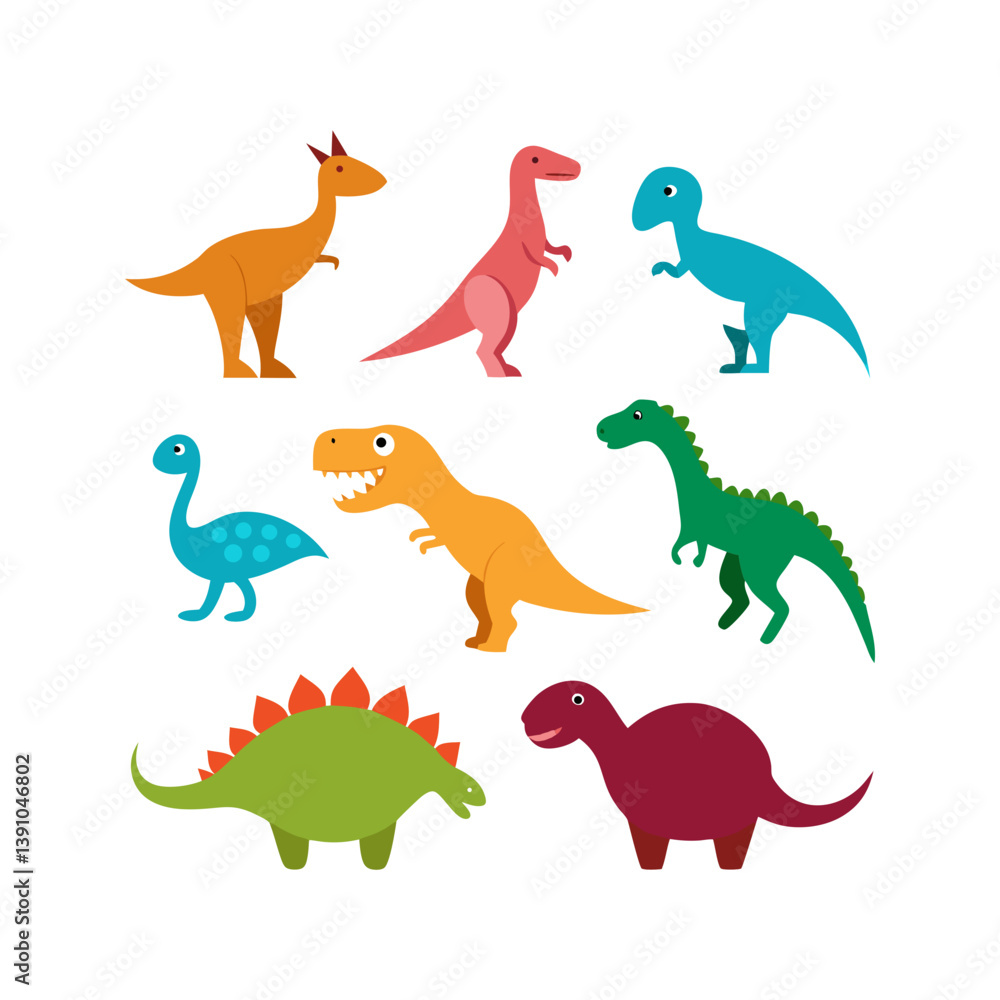 Fototapeta premium set of dinosaurs vector