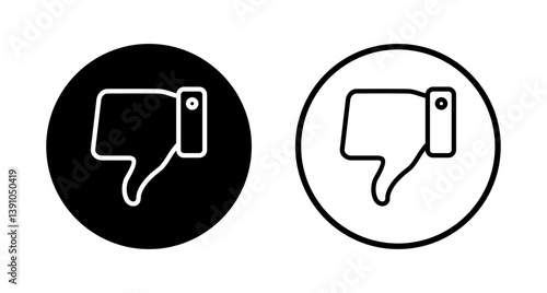 Dislike icon logo design. dislike sign and symbol. Hand with thumb down
