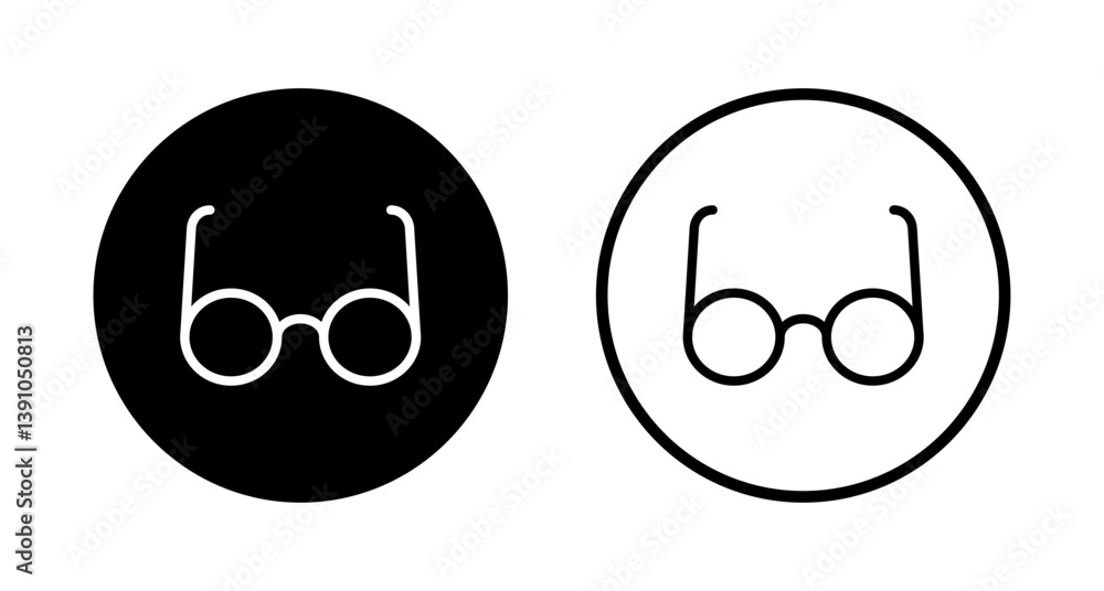 Naklejka premium Glasses icon logo design. Glasses sign and symbol