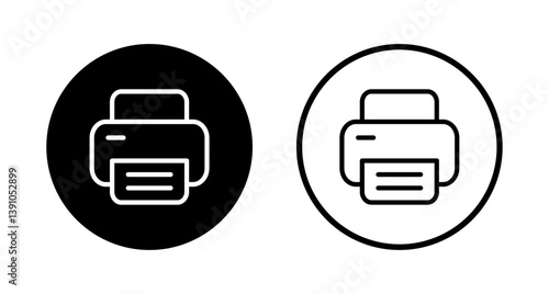 Print icon logo design. printer sign and symbol