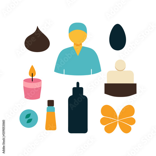 set of icons for spa