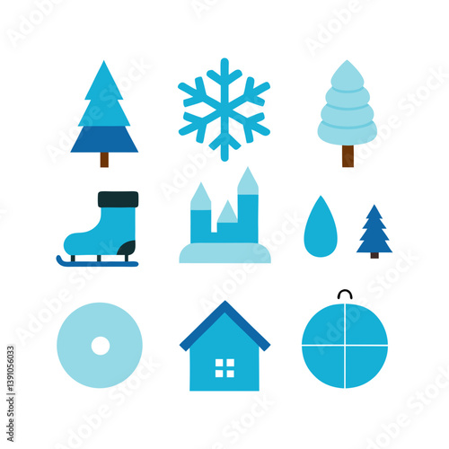 christmas icon set