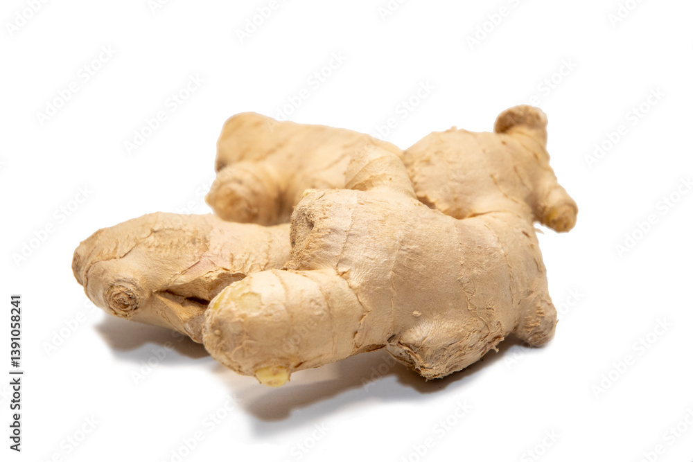 Ginger root isolated with white background Ginger root isolated with white background