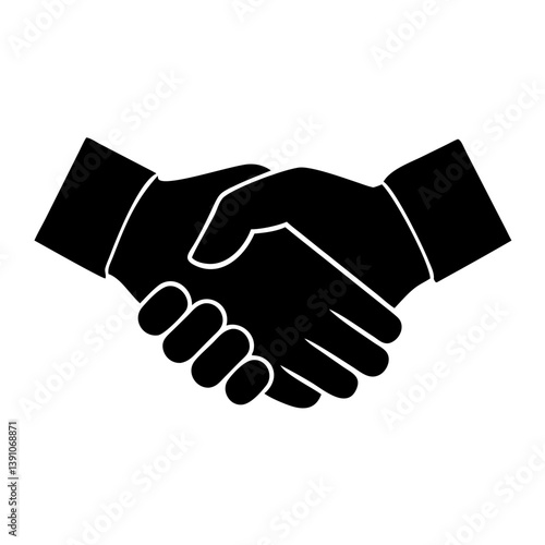 Ícone de aperto de mão em vetor simbolizando acordo ou parceria PNG ou SVG.