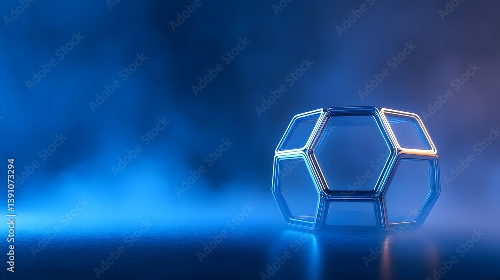 Hexagonal Geometric Structure on Reflective Surface Hexagonal Geometric Structure on Reflective Surface