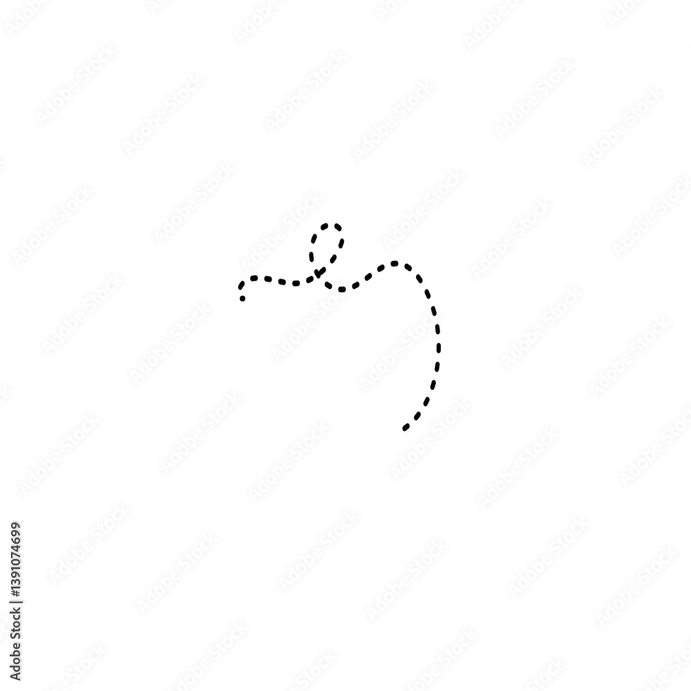 Abstract Dashed Line Swirl Design Element Abstract Dashed Line Swirl Design Element