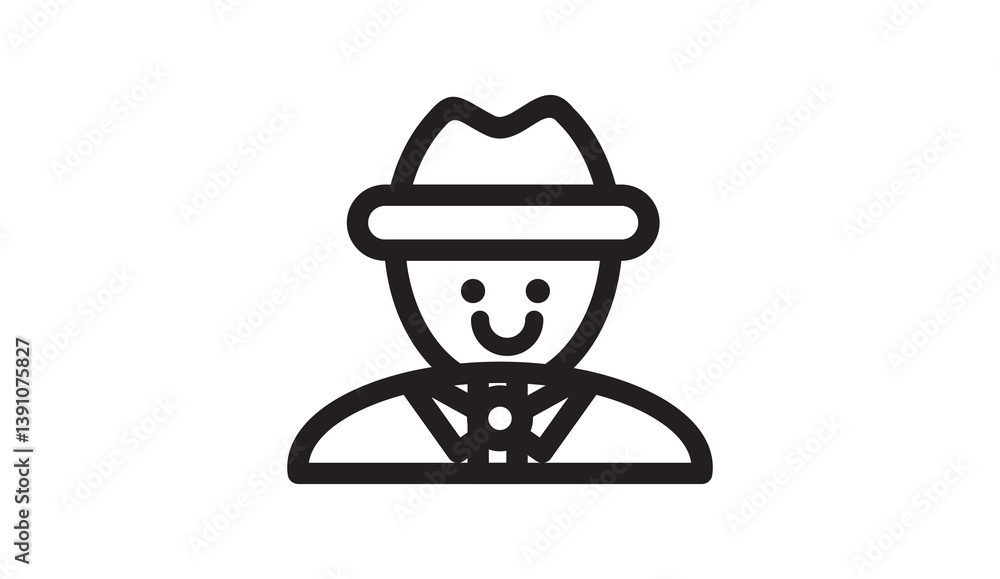 Fototapeta premium journalist icon 
