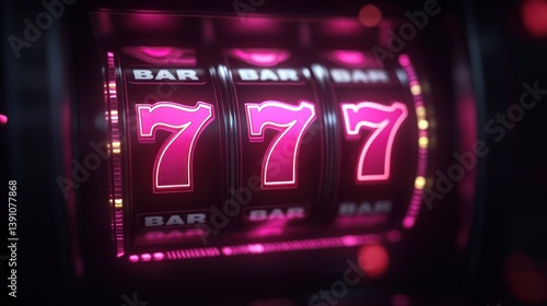 Pink 777 Slot Machine Jackpot Casino Win