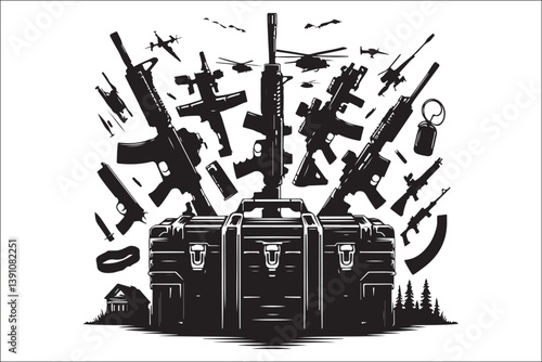 Shadow Stalker Ninja Commando Insignia: Tactical Warriors Vector Art