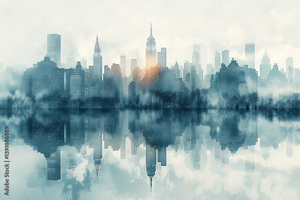 Fototapeta premium 3D-Rendered Urban Elegance