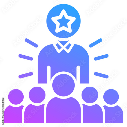 Career Education Icon Symbol Glyph Gradient