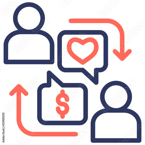 Help and Support Icon Symbol Outline Color