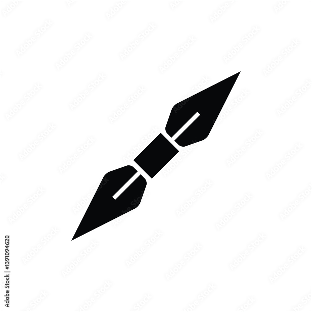 Obraz premium kunai vector icon line template