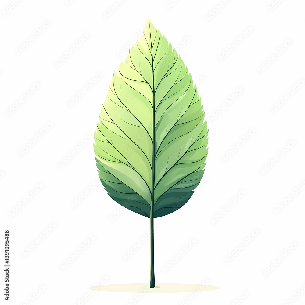 Fresh Green Leaf. Minimalist Botanical Design for Eco-Friendly and Natural Art Illustrations Fresh Green Leaf. Minimalist Botanical Design for Eco-Friendly and Natural Art Illustrations