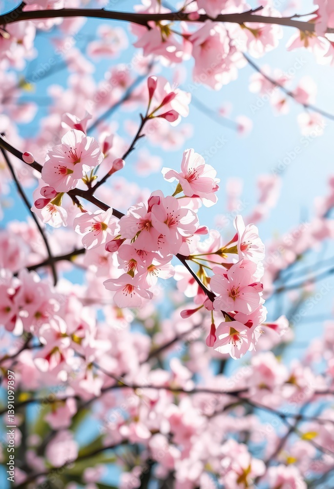 Delicate pink cherry blossoms dance on a gentle breeze, bathed in bright sunlight , scenic, spring, subtle Delicate pink cherry blossoms dance on a gentle breeze, bathed in bright sunlight , scenic, spring, subtle