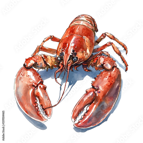 Kotlet A Beautifully Detailed, watercolor vector, isolated on a white background.