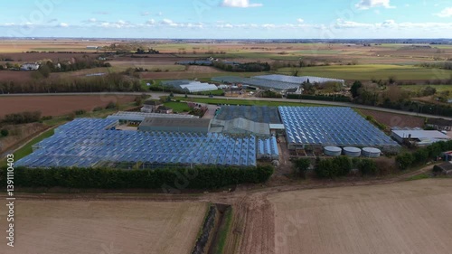 Wallpaper Mural A compact cluster of greenhouses and agricultural buildings located in the Lincolnshire countryside Torontodigital.ca