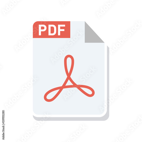 PDF Symbol Flat Design Icon