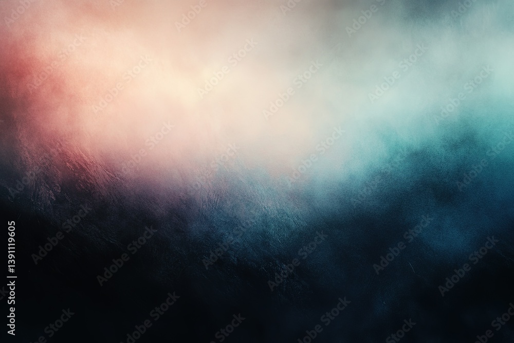Abstract blend of colors: A dreamy gradient from peach to teal evoking a sense of depth Abstract blend of colors: A dreamy gradient from peach to teal evoking a sense of depth